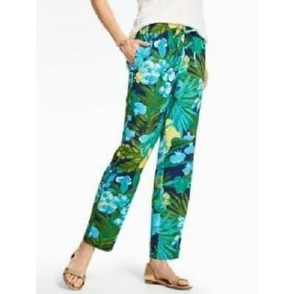 TALBOTS Rainforest Botanical Slim Leg Pant